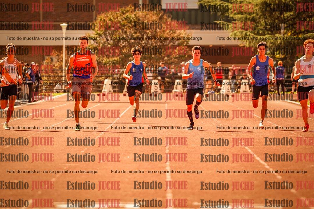 Fotos de los 100 m llanos de varones