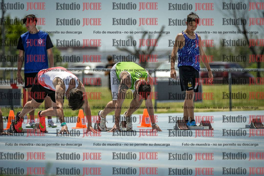 Fotos de los 100 m llanos de varones