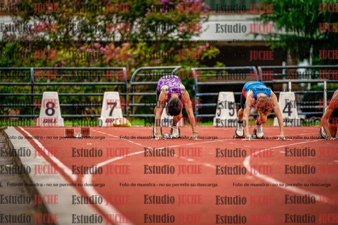 Fotos de los 100 m llanos de varones