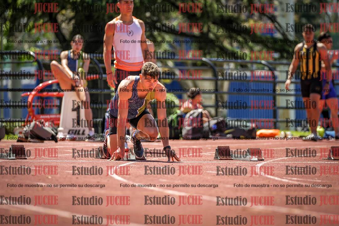 Fotos de los 100 m llanos de varones