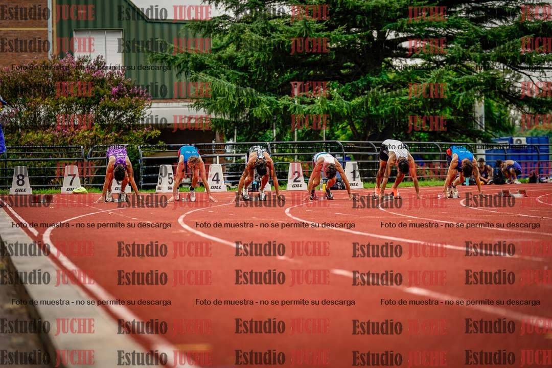 Fotos de los 100 m llanos de varones