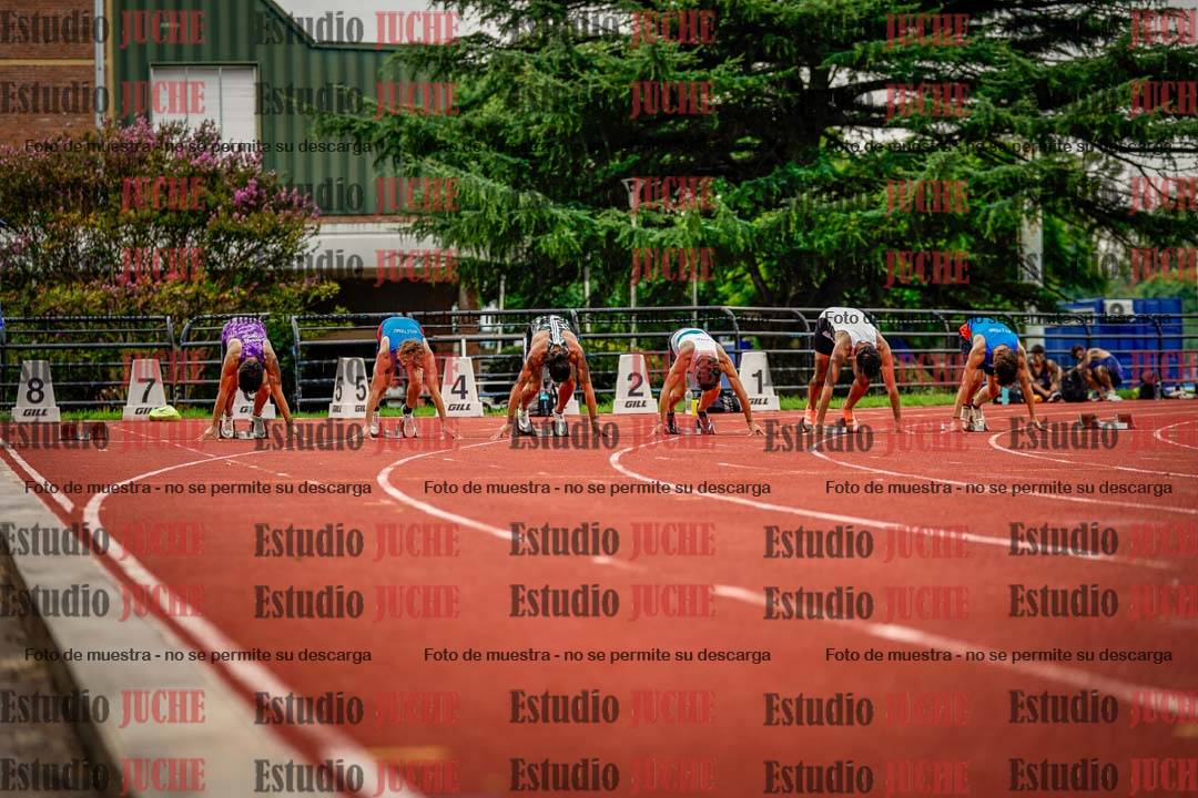 Fotos de los 100 m llanos de varones