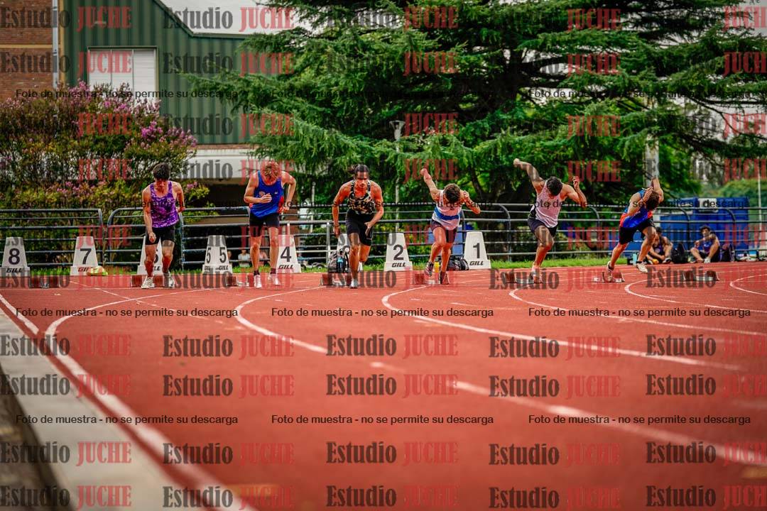 Fotos de los 100 m llanos de varones