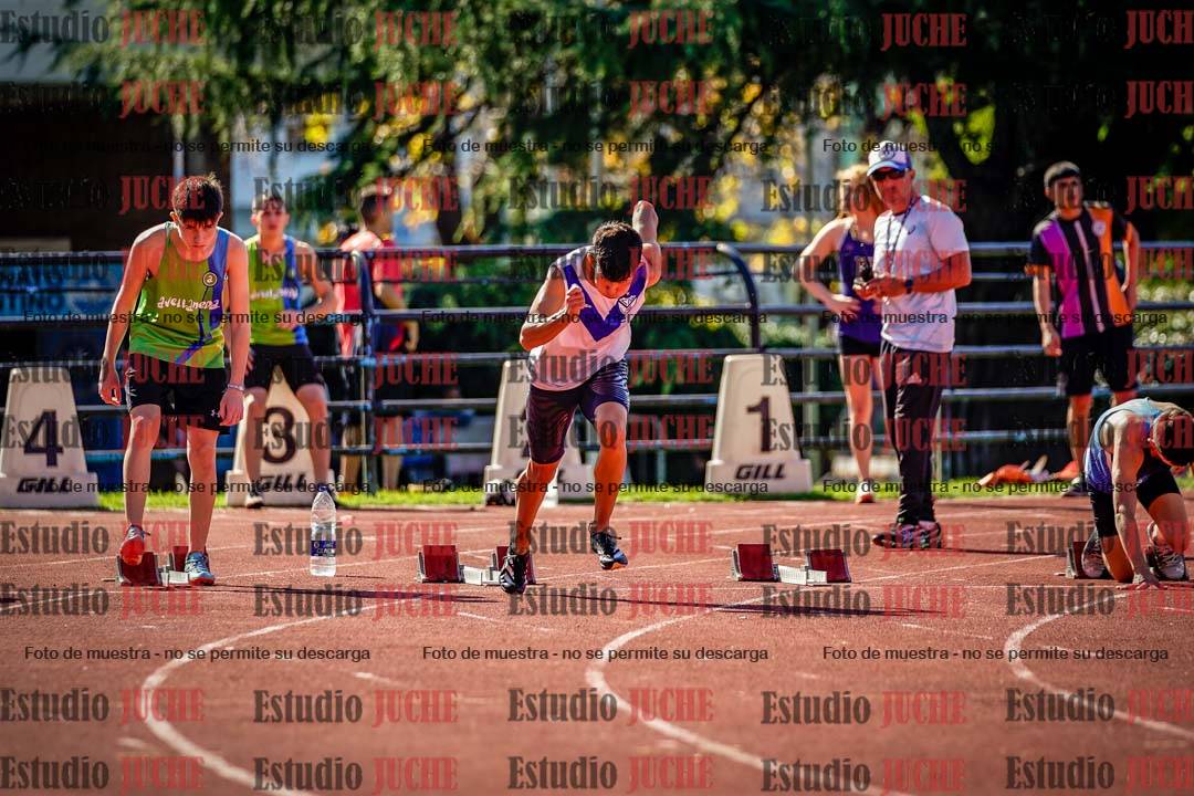Fotos de los 100 m llanos de varones