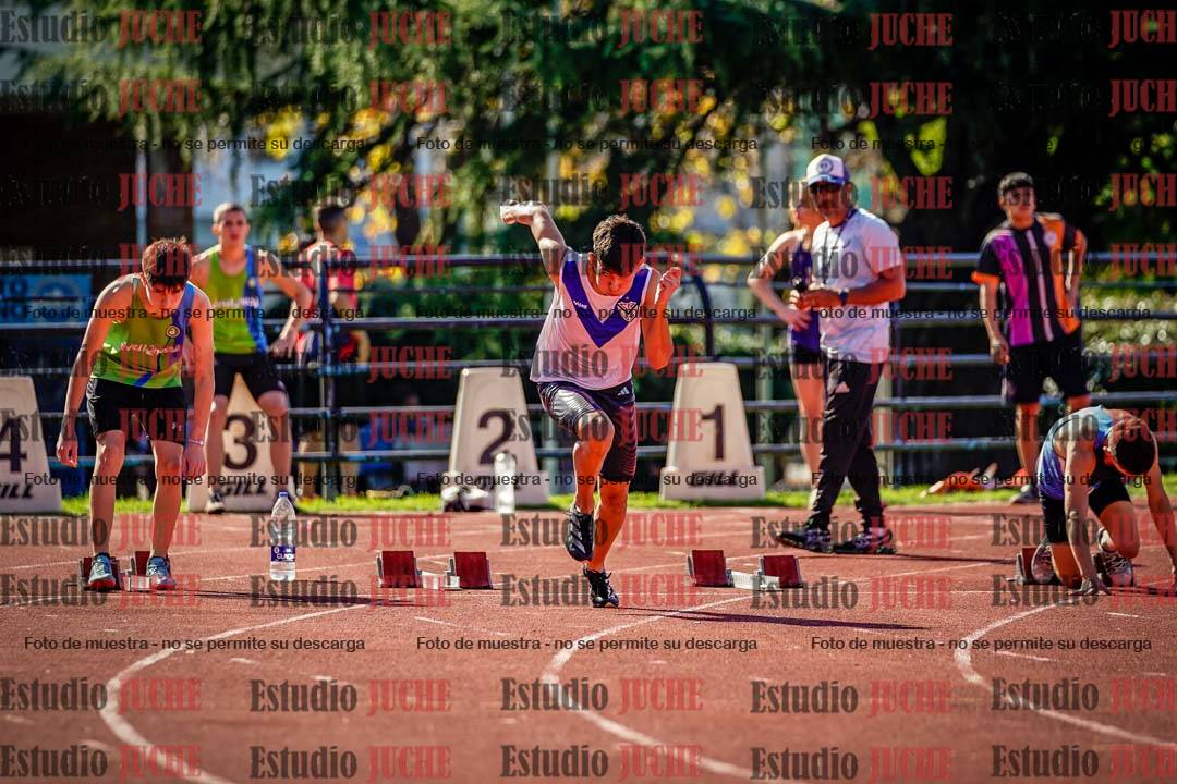 Fotos de los 100 m llanos de varones