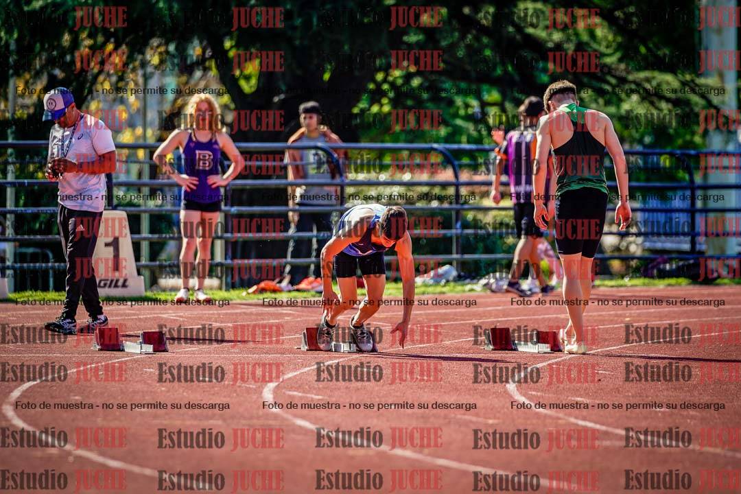 Fotos de los 100 m llanos de varones