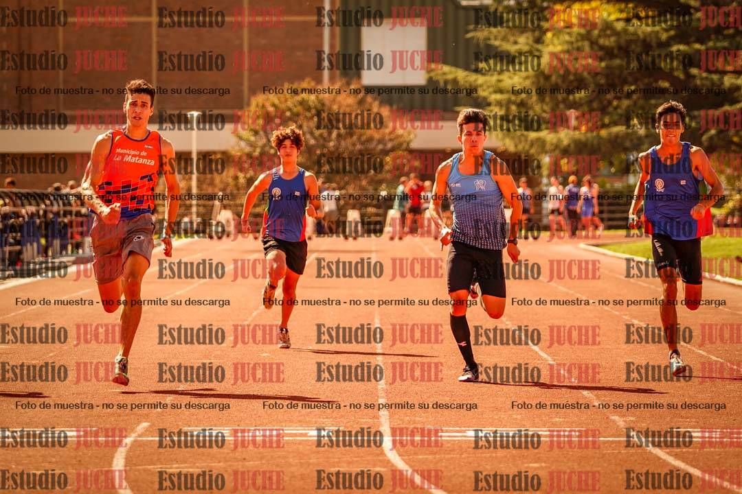 Fotos de los 100 m llanos de varones