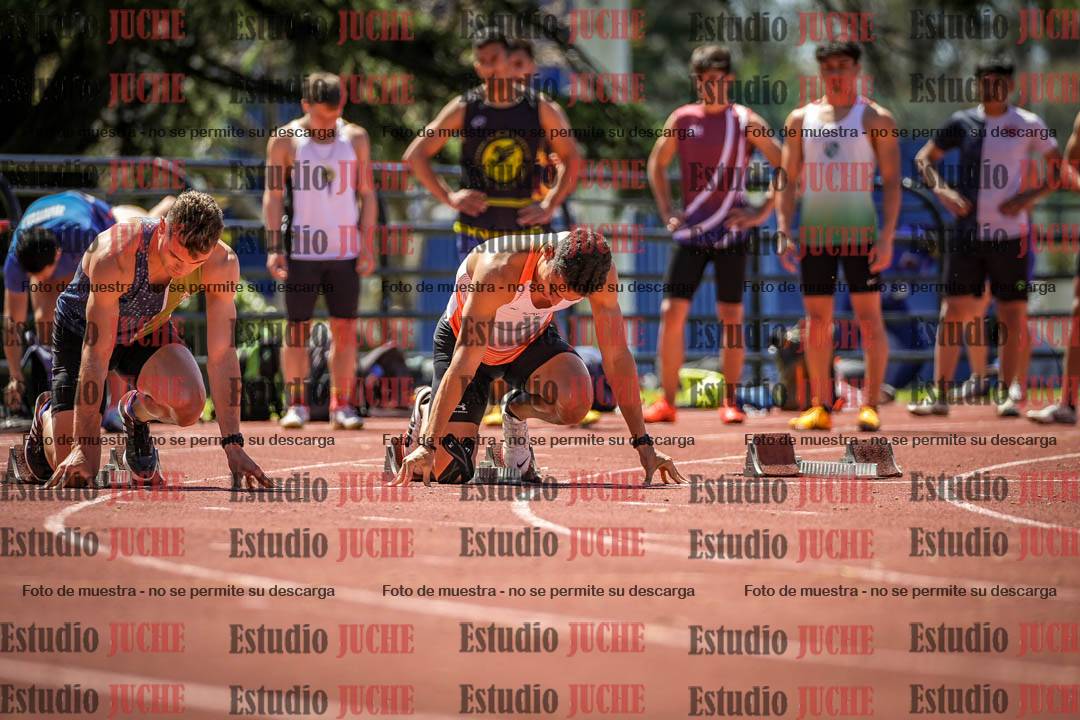 Fotos de los 100 m llanos de varones