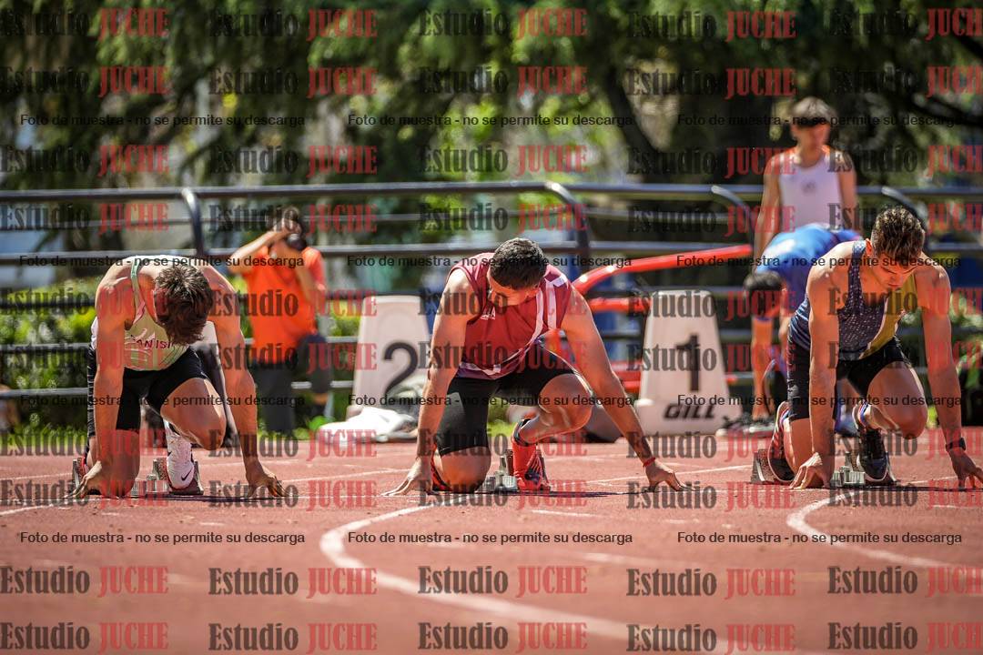 Fotos de los 100 m llanos de varones