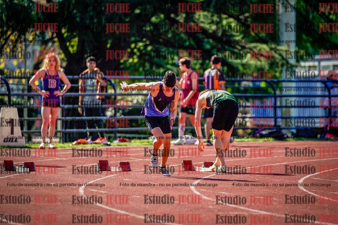Fotos de los 100 m llanos de varones