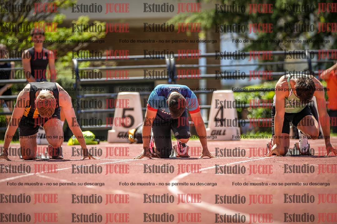 Fotos de los 100 m llanos de varones