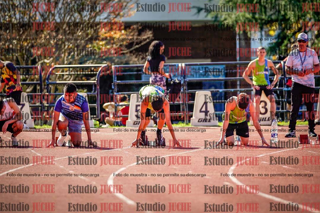 Fotos de los 100 m llanos de varones