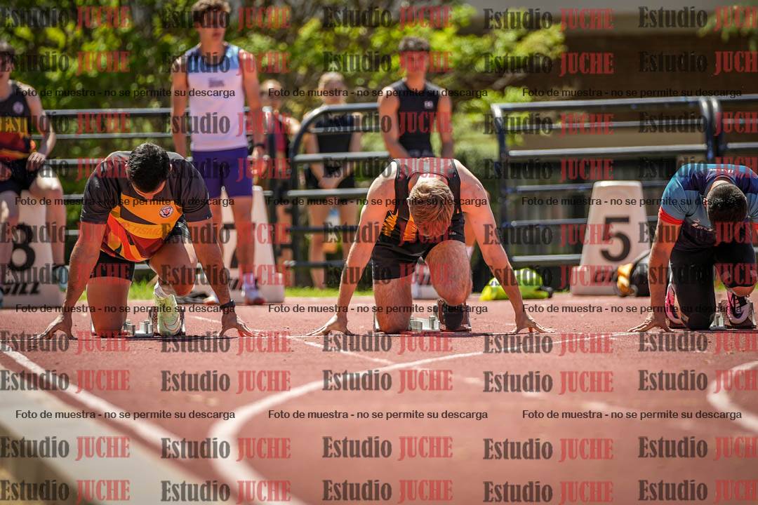 Fotos de los 100 m llanos de varones