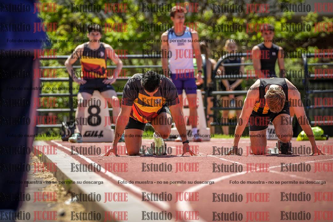 Fotos de los 100 m llanos de varones