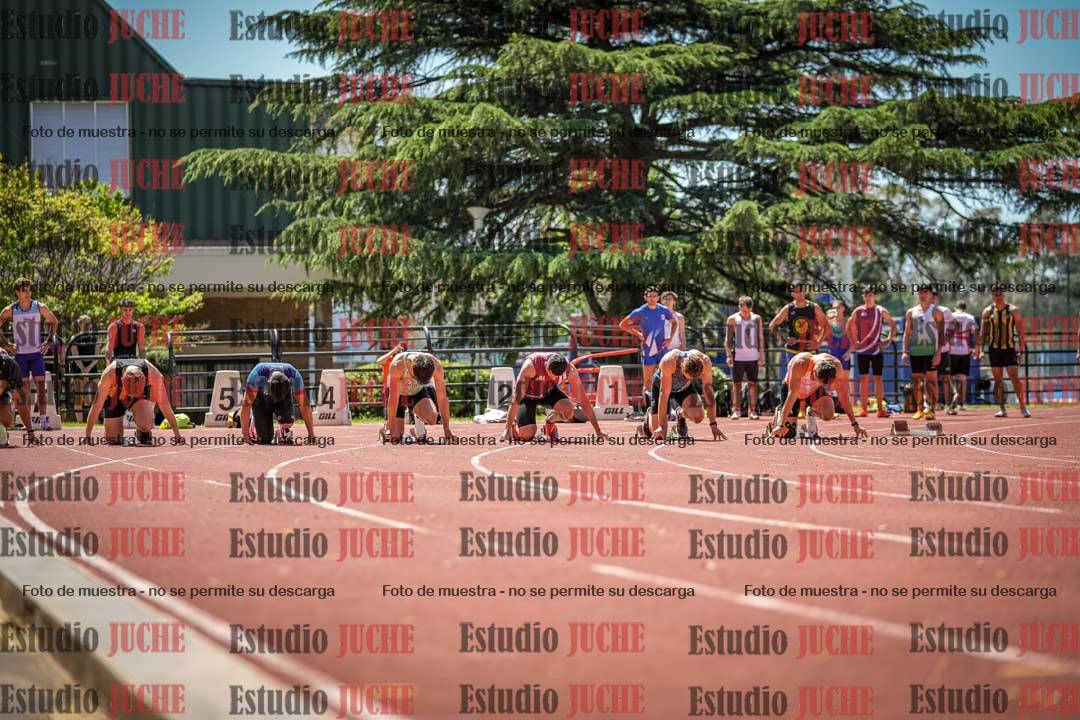 Fotos de los 100 m llanos de varones