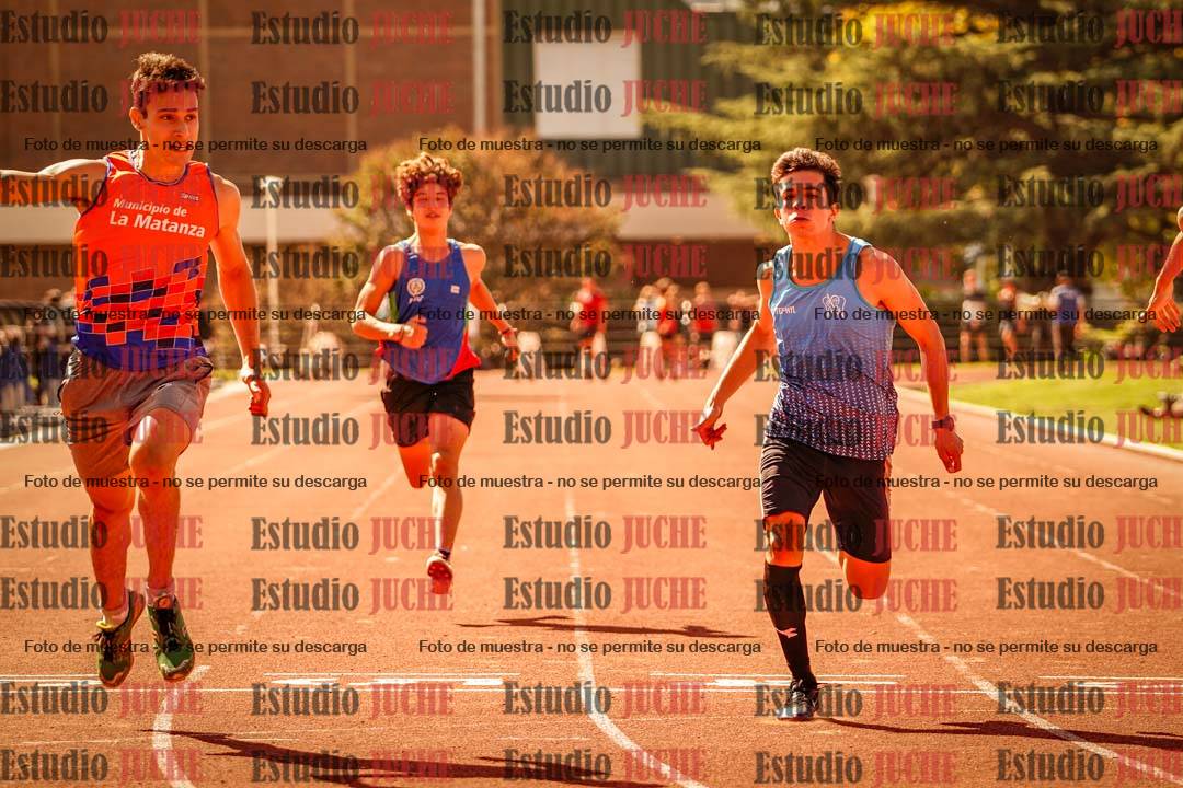 Fotos de los 100 m llanos de varones