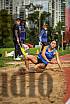 Fotos del salto en largo - mujeres mayores
