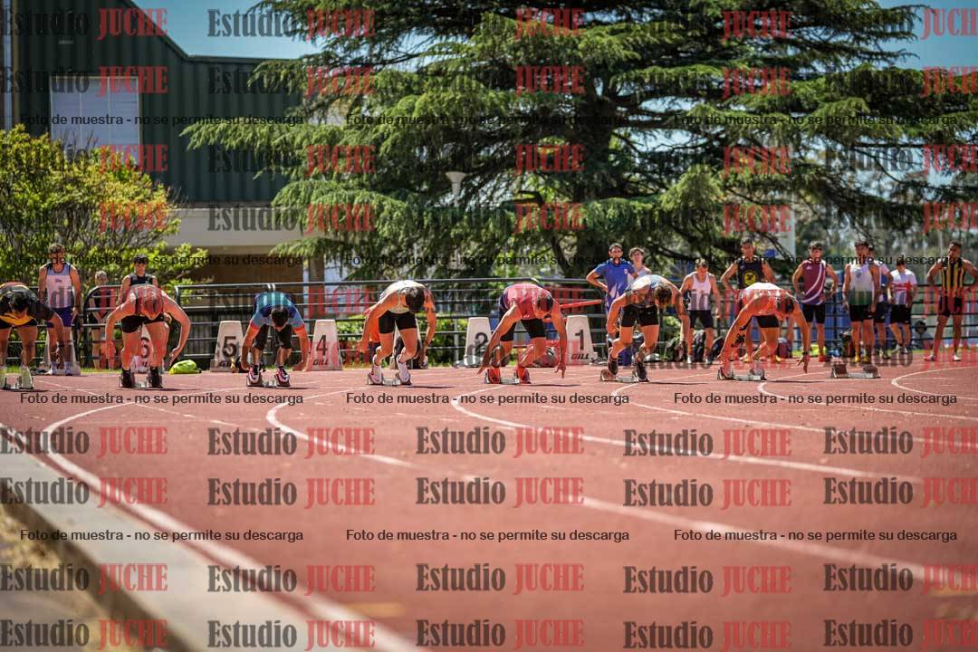 Fotos de los 100 m llanos de varones