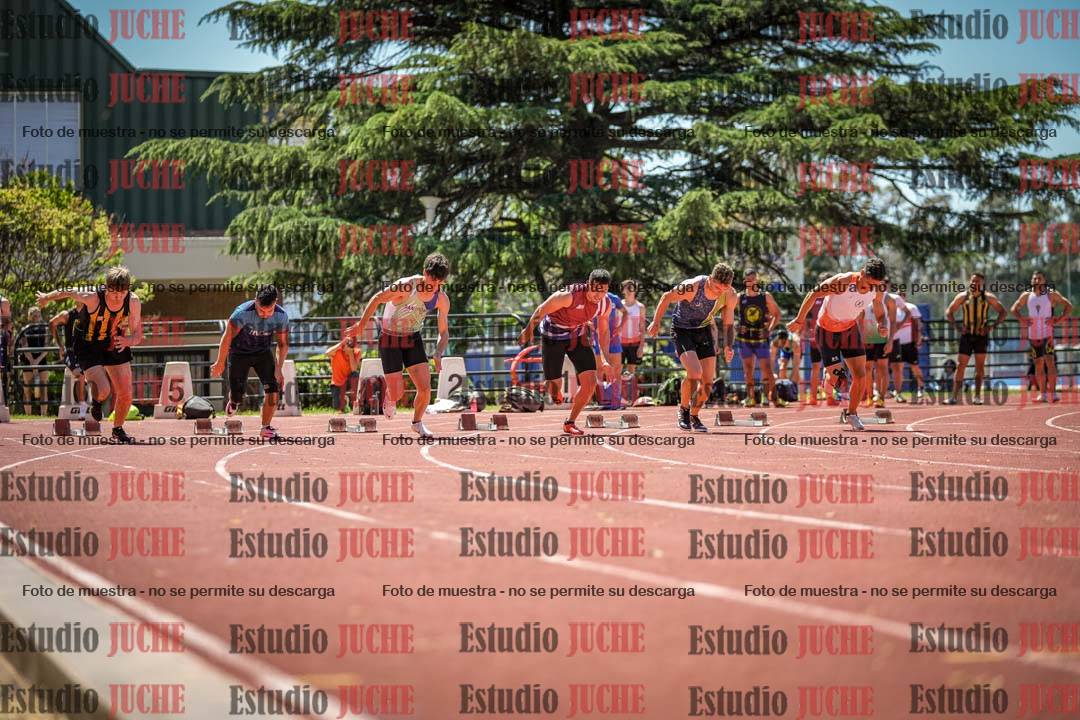 Fotos de los 100 m llanos de varones