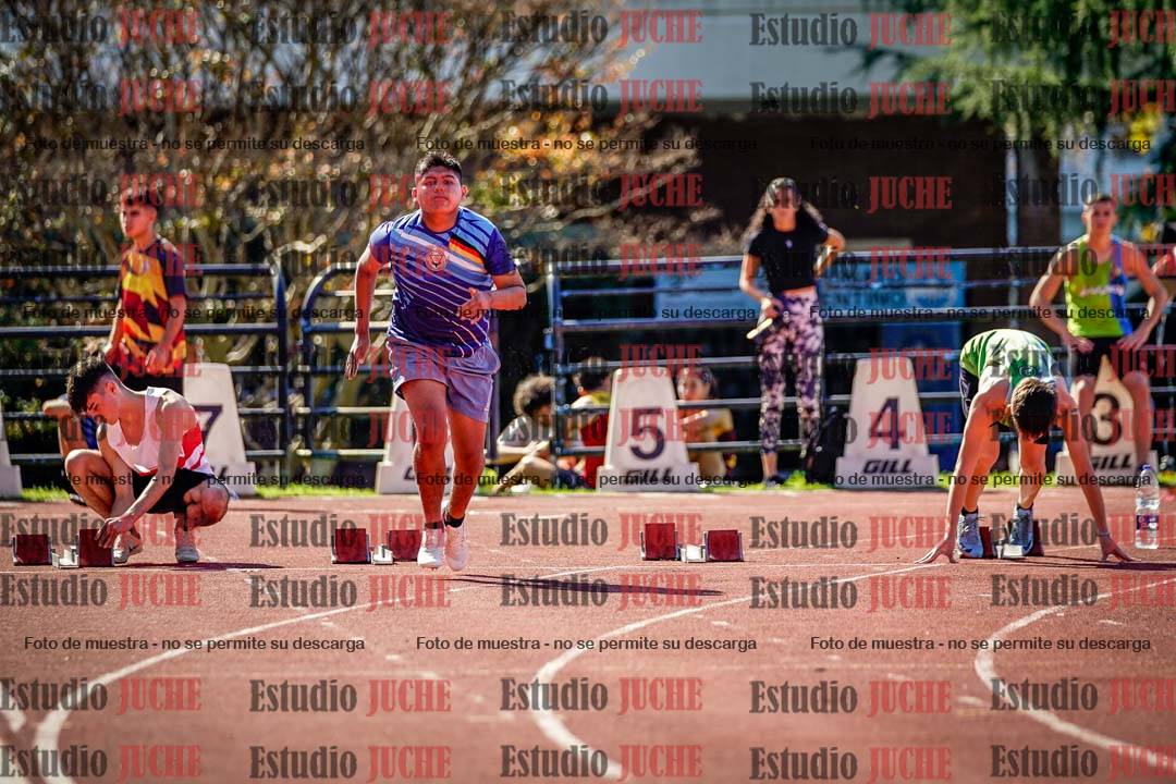 Fotos de los 100 m llanos de varones