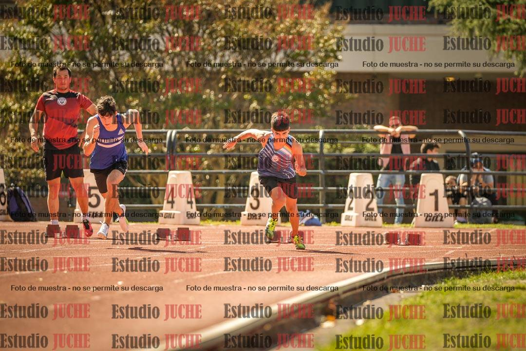 Fotos de los 100 m llanos de varones