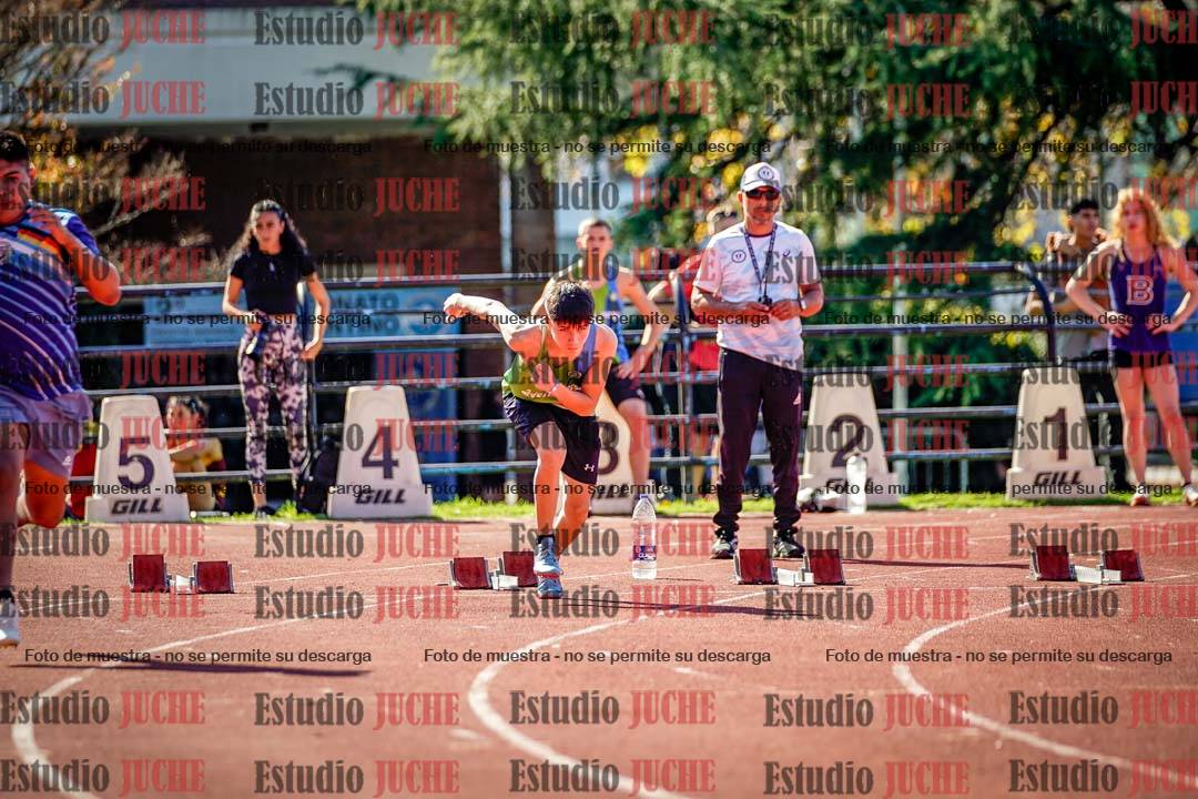 Fotos de los 100 m llanos de varones