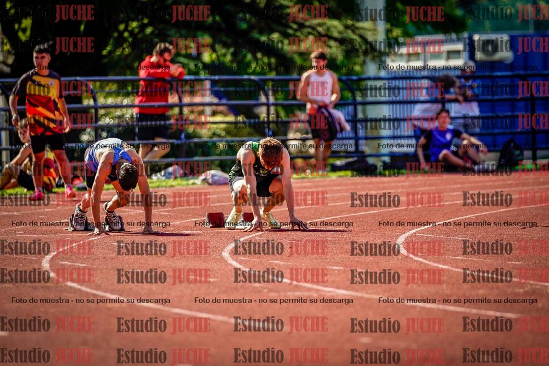 Fotos de los 100 m llanos de varones