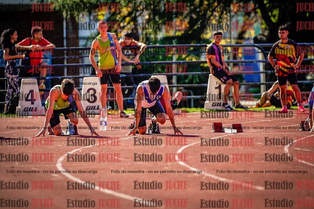 Fotos de los 100 m llanos de varones