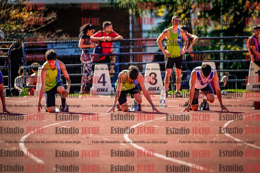 Fotos de los 100 m llanos de varones
