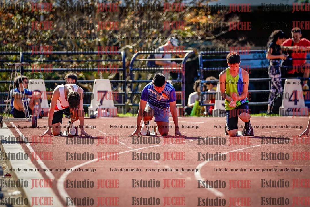 Fotos de los 100 m llanos de varones