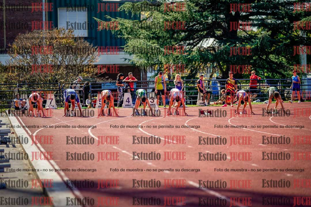 Fotos de los 100 m llanos de varones