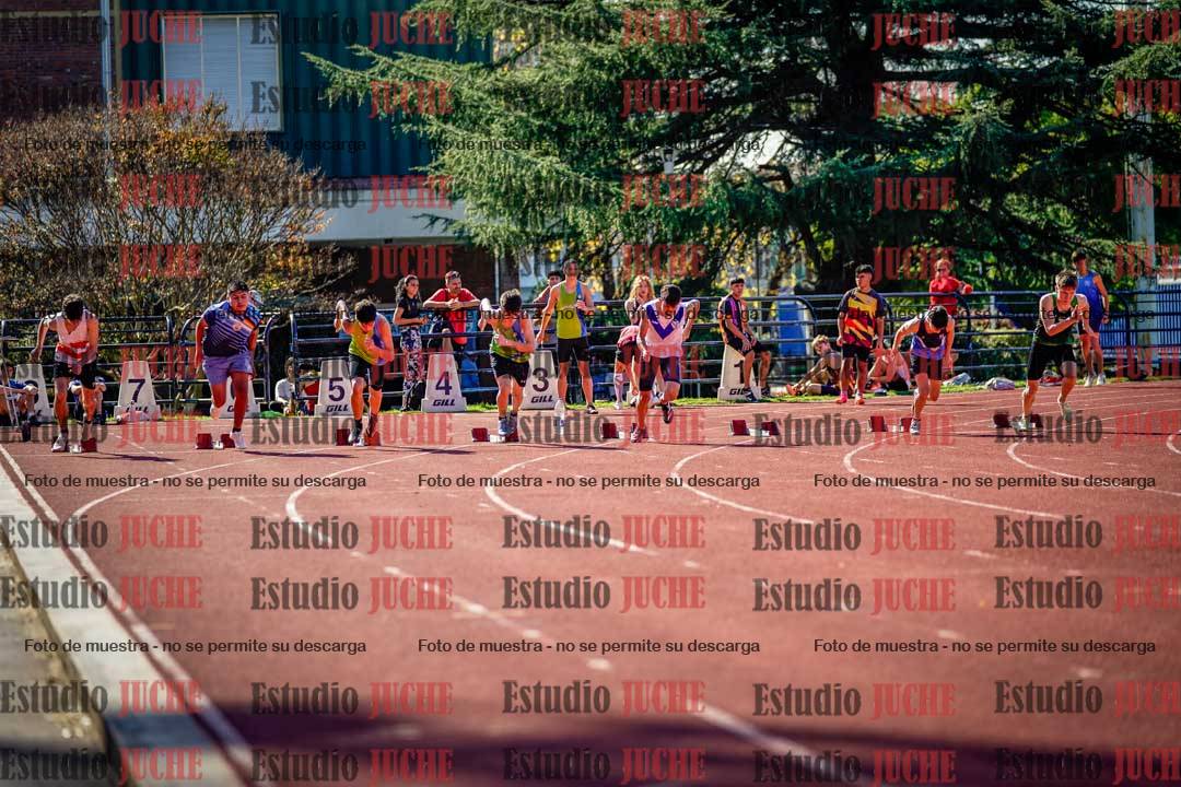 Fotos de los 100 m llanos de varones