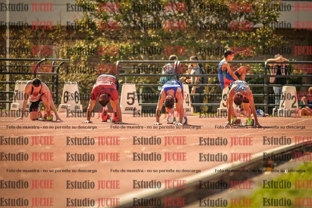 Fotos de los 100 m llanos de varones