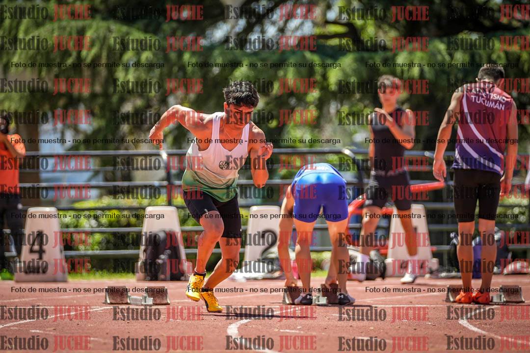 Fotos de los 100 m llanos de varones