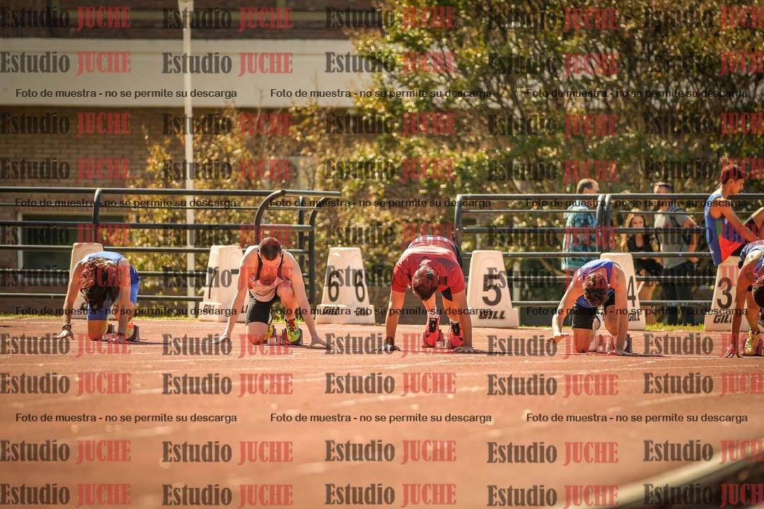 Fotos de los 100 m llanos de varones
