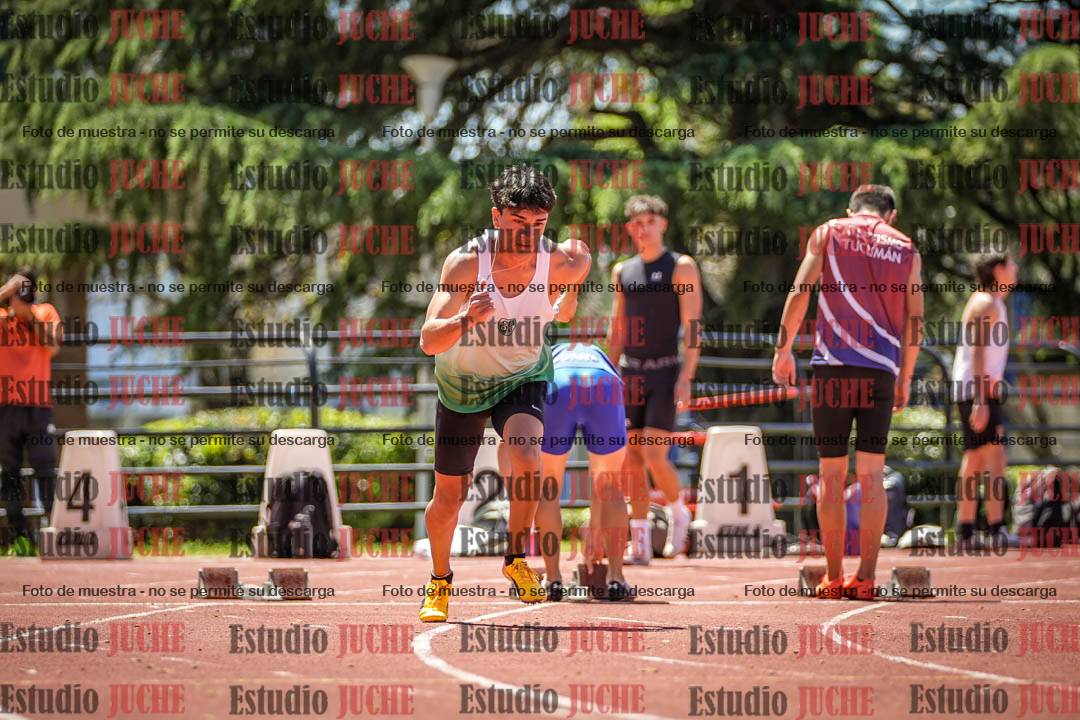 Fotos de los 100 m llanos de varones