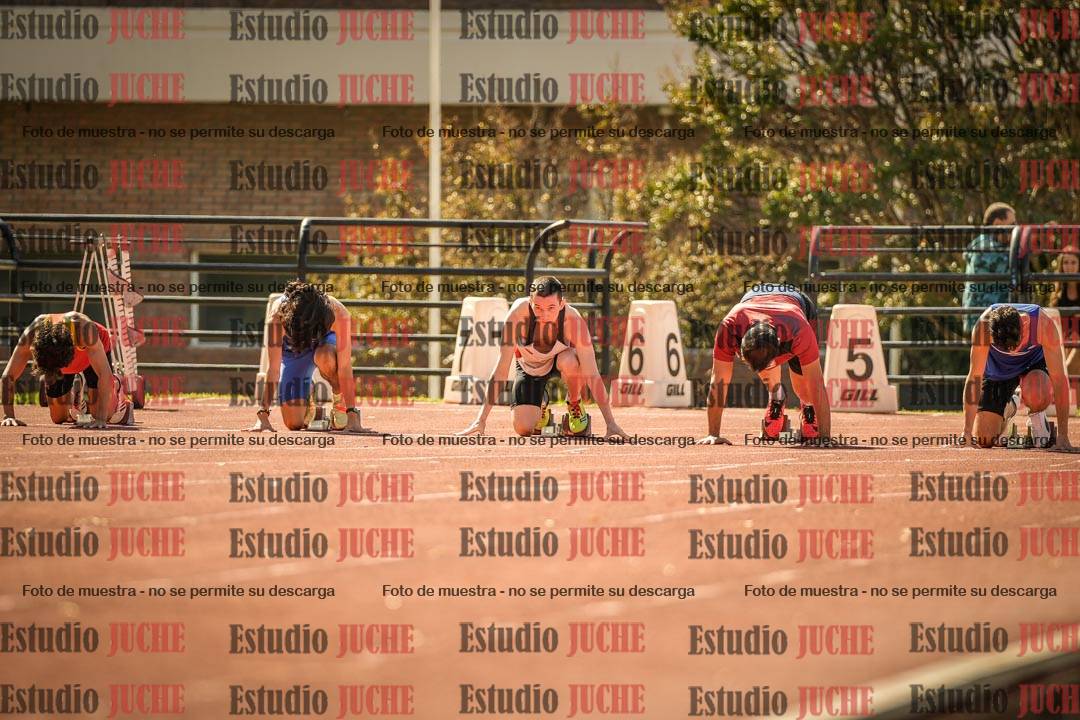 Fotos de los 100 m llanos de varones