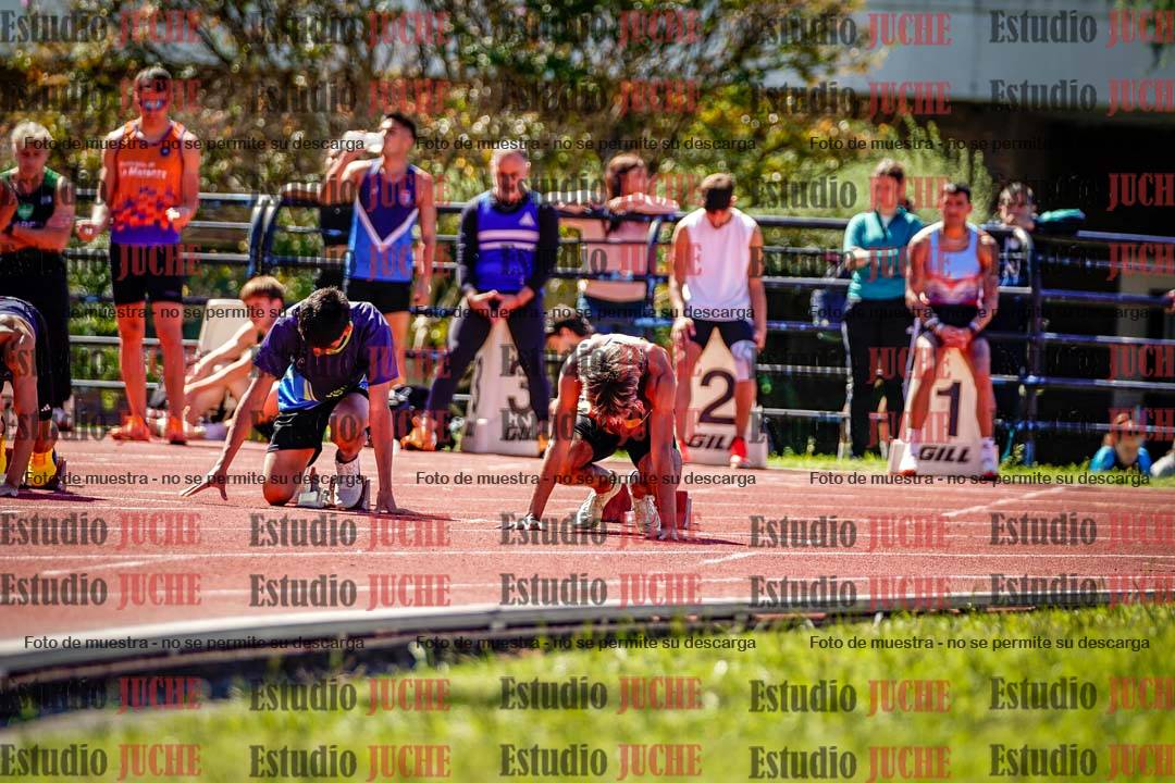 Fotos de los 100 m de varones