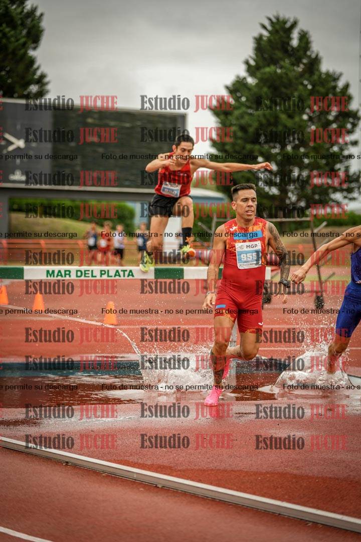 Fotos de los 3000 m con obstáculos de varones
