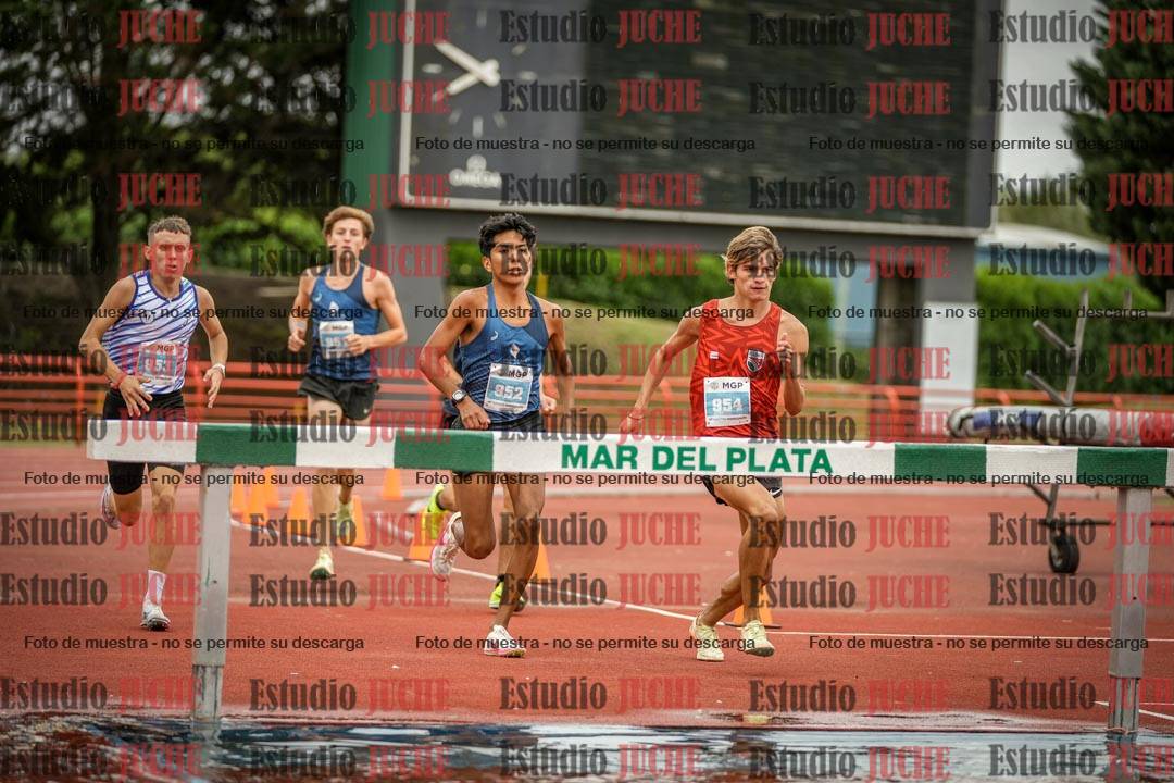 Fotos de los 3000 m con obstáculos de varones