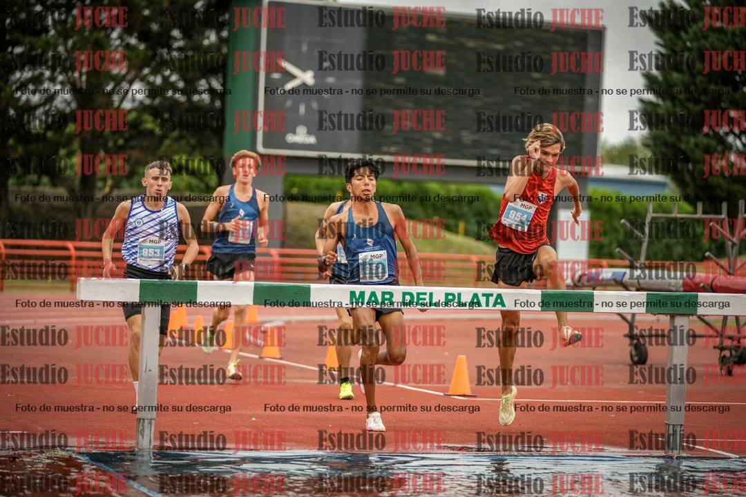 Fotos de los 3000 m con obstáculos de varones