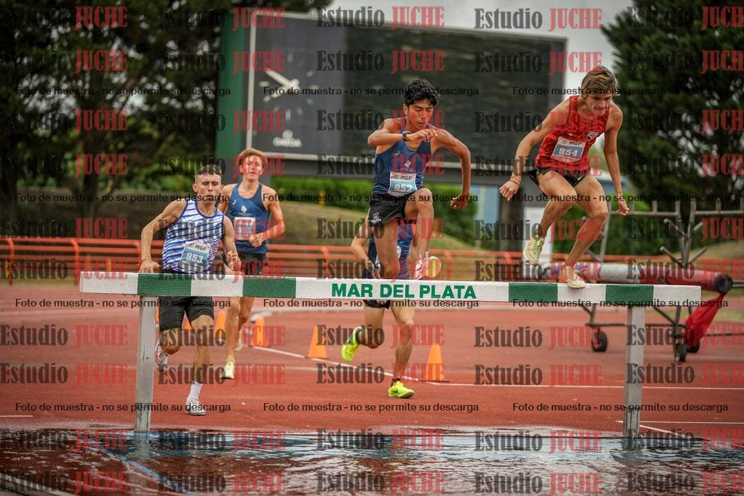 Fotos de los 3000 m con obstáculos de varones
