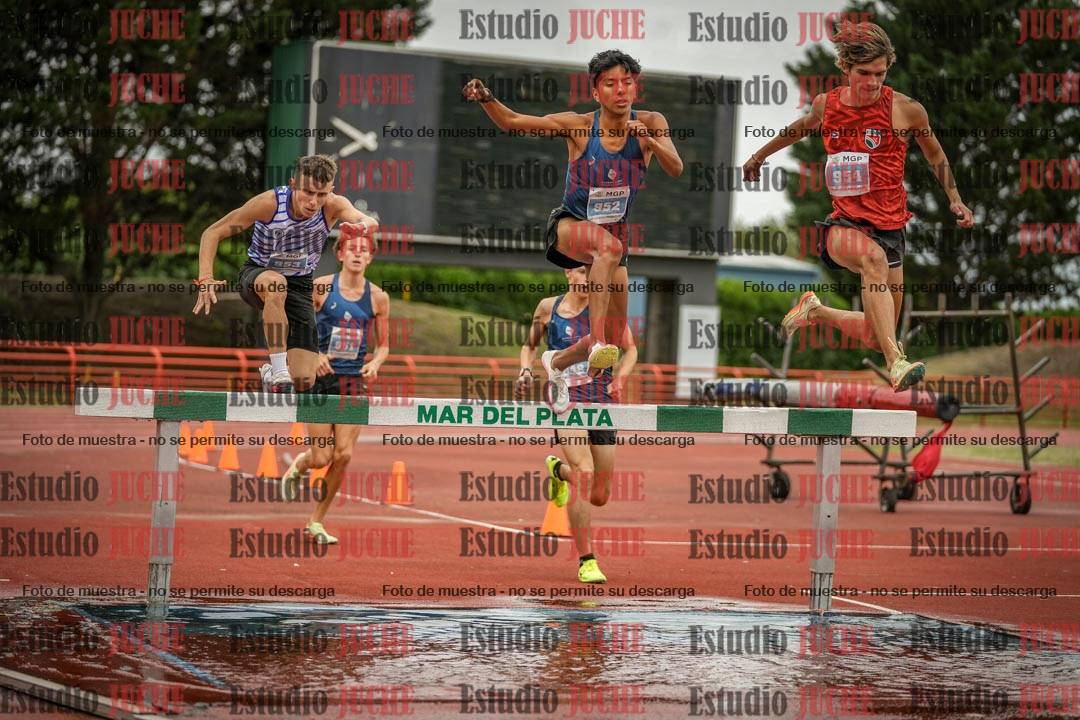 Fotos de los 3000 m con obstáculos de varones