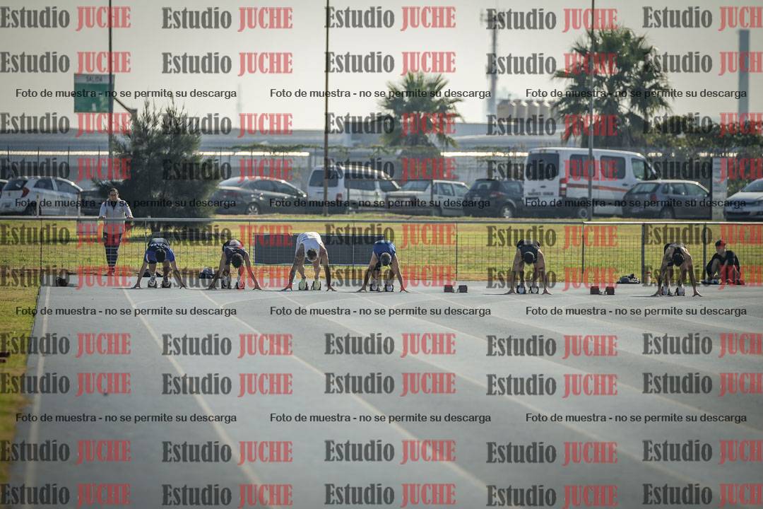 Fotos de los 100 m llanos de varones