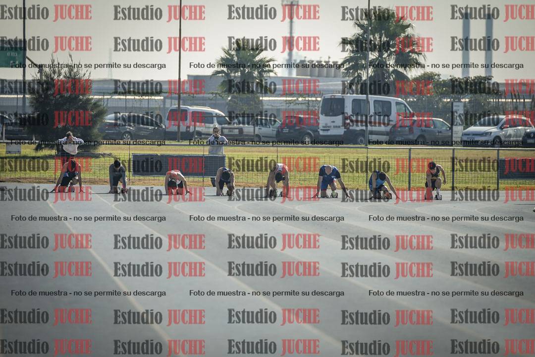 Fotos de los 100 m llanos de varones