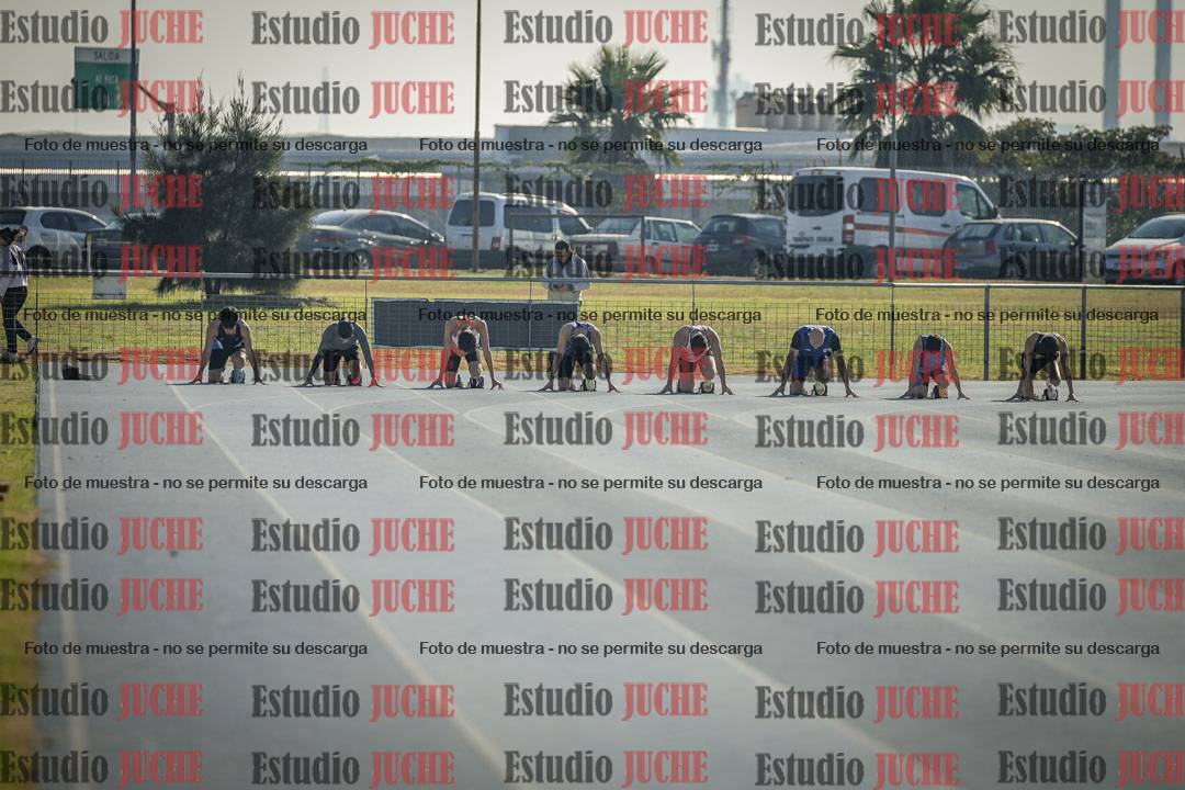 Fotos de los 100 m llanos de varones