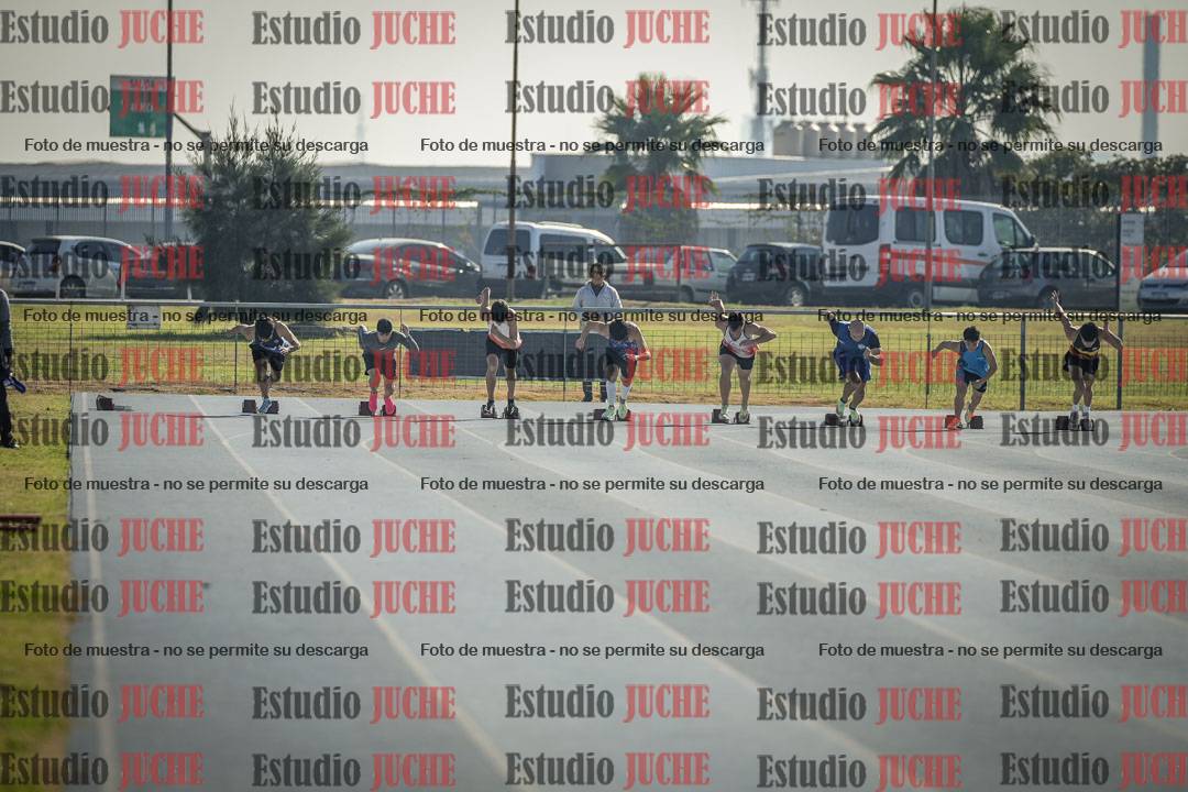 Fotos de los 100 m llanos de varones