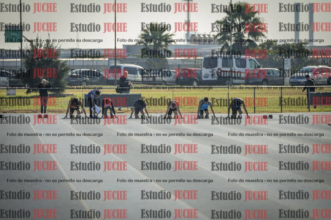 Fotos de los 100 m llanos de varones