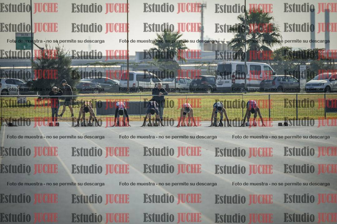 Fotos de los 100 m llanos de varones