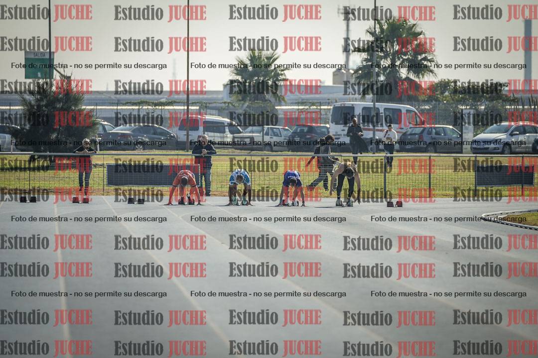 Fotos de los 100 m llanos de varones